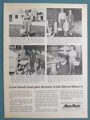 1962 MoorMans Feed Photo Ad Endorsed Mrs James Morris Of Pike County Missouri • $8.95