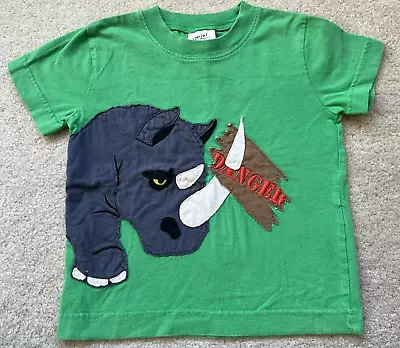 Mini Boden Appliqued Rhino Shortsleeve T-Shirt 2-3yrs • $5.99