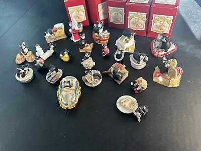 Collection Of 23 Vintage Peter Fagan Cat Figurines With Original Box • $120