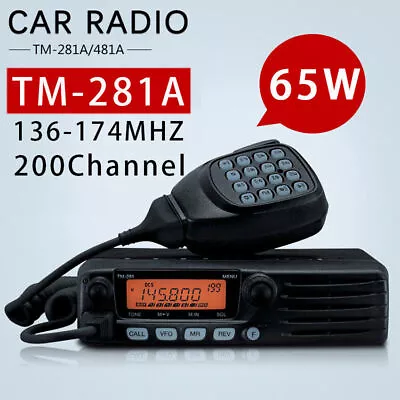 TM-281A FM Transceiver Mobile Radio Car Radio Station 136-174MHZ 10-50KM 65W US • $142.99