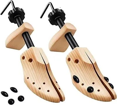 New One Pair 2-way Wooden Adjustable Shoe Stretcher For Men Women Size 9-13 • $14.87