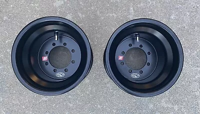 Honda Yamaha 450 L6 Rolled Lip 9x8 - 3+5 - 4/110 & 4/115 Black - ATV Rear Wheels • $140