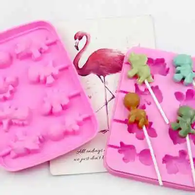 Dinosaurs Lollipop Mould Silicone Popsicle Lolly Ice Mold Frozen Dessert • £3.45