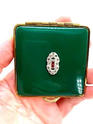 Elegant!  Vintage Compact. Powder Rouge Compartments  Mid-Century. • £80.99