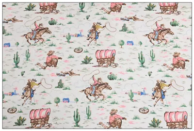 Cath Kidston Cowboys Brushed Cotton Fabric Winceyette By The Half Metre • £8