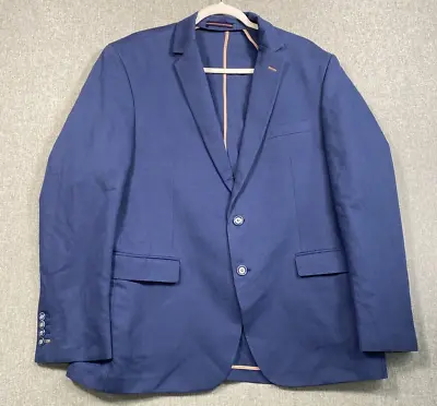 Gil Vincente Mens Blazer Sport Coat Two Button Jacket Size 48R Linen & Cotton • $39.99
