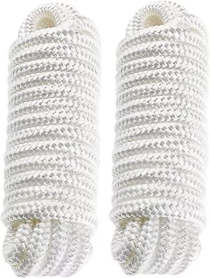 2Pcs 25 Ft 5/8Inch Marine Mooring Rope Boat Dock Lines 7700Lbs Breaking Strength • $23.99