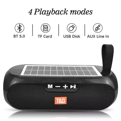 Wireless Outdoor Speaker Mini Bluetooth Speaker TG182 Solar Speaker For TF Card • $42.39