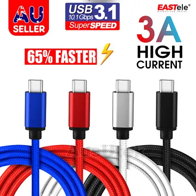 $9.99 • Buy 1M 2M 3M Braided USB Type C Data Charger Cable For Samsung Xiaomi Huawei Oppo