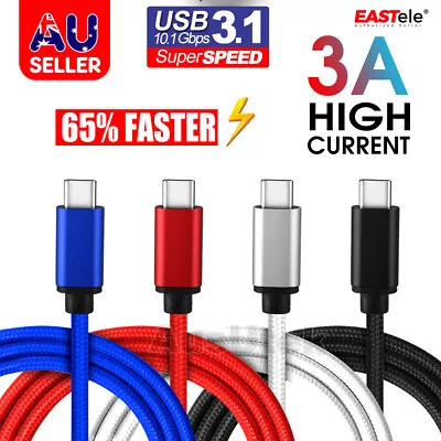 1M 2M 3M Braided USB Type C Data Charger Cable For Samsung Xiaomi Huawei Oppo • $4.99