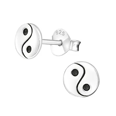 925 Sterling Silver Yin & Yang Stud Earrings  • £7.99