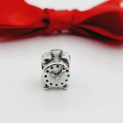 Near New Genuine Pandora Silver Alarm Clock Charm Bead 790449 Time Watch.. • $25