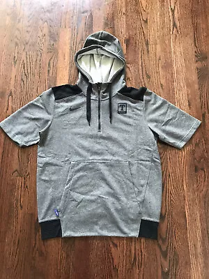 Nike Mens Texas Rangers Collection Dri-fit 1/4 Zip Short Sleeve Hoodie Size M • $75