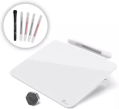 TOWON Small Glass Dry Erase Board Desk White Board With Standing Mini • $25.08