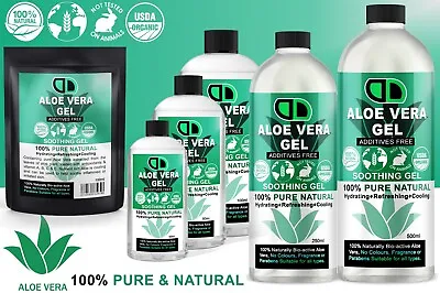 Aloe Vera Gel 100% Pure Natural Organic Multipurpose Soothing Hair & Skin Care • £7.99