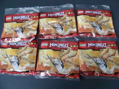 $59.49 • Buy New LEGO Ninjago Zane Glider 30080 Set Of 6 Polybags Party Favors White Ninja 