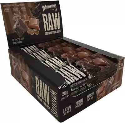 RAW Protein Flapjack Oat Bar - 12 Bars Snack Box - Low Sugar - 20g Protein/Bar • £11.99