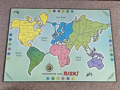 Original Waddingtons Risk Board Game - Board Only Vgc • £10