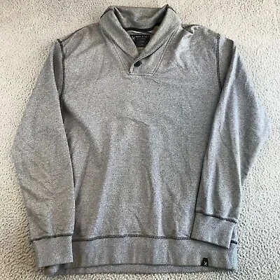 Mark Ecko Sweater Men's XXL Gray Pullover V-Neck Collared Cut & Sew Button Logo • $20.22