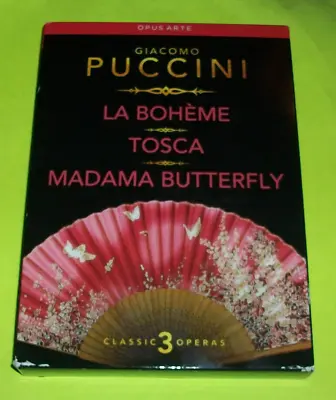 ⭐ Puccini 3 Operas - La Boheme / Tosca / Madama Butterflys 6x Dvd Set Opus Arte • $17.97