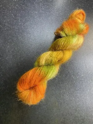 Kid Silk Lace Yarn 1 X 50g Hand Dyed. Silky Soft And Gorgeous! Spank My Pumpkin • £15