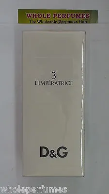 Dolce & Gabbana D&g # 3 L'imperatrice Women 3.3/3.4 Oz Eau De Toilette Edt Spray • $49.49