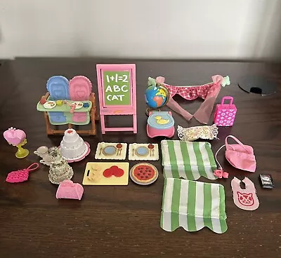 Mattel Fisher Price Loving Family Lot Of 23 Accessories Dinner Food Highchair • $2.25