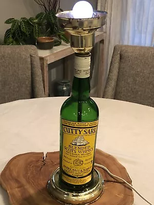 Vintage Cutty Sark Bottle Made Into A Lamp Ship Whiskey Booze Bar Club Man Cave • $16