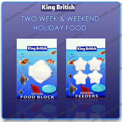 King British Aquarium Holiday Vacation Block Fish Food Feeding Tropical Cold • £3.99