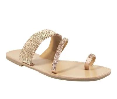 Mudd Lorita-01LP Ladies Gold Thong Sandals Size 8 • $11.99