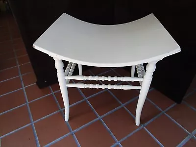 Antique Bentwood Vanity Bench Victorian Vanity Seat Bench Chic White  19  Wide • $119