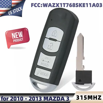 For 2010-2013 MAZDA 3 Keyless Entry Smart Remote Fob 4 Buttons WAZX1T768SKE11A03 • $67.67