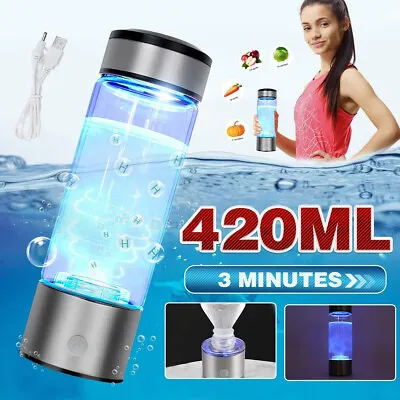 $36.99 • Buy 420ml USB Hydrogen Rich Water Maker Ionizer Generator Bottle Cup Portable Mug AU