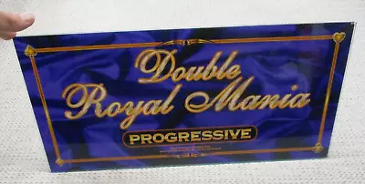 Vtg Double Royal Mania Casino Video Poker Slot Machine Glass 20.5 X 9.50 In • $15.49