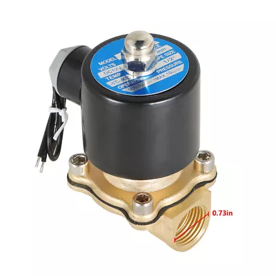 1/2 In 12V DC Brass Electric Solenoid Valve NPT Gas Water Air Normally Closed US • $23.11