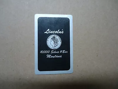 Lincoln's 10000 $ Silver Bar HAUGAN MONTANA Playing Card • $8.99
