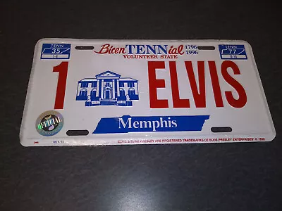 1 Elvis BicenTENNial Memphis Tennessee 1776-1996 Car Vehicle License Plate • $21