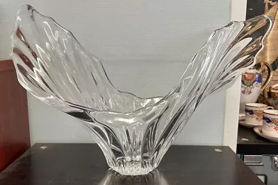 HUGE Art Vannes Daum Crystal MCM Glass Bowl Centrepiece Unsigned • £89.95