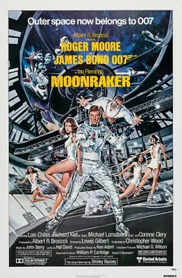 Moonraker Original Movie Poster - James Bond - Roger Moore  *Hollywood Posters* • $495