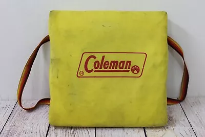 Vintage Coleman Yellow Model C-2 Boat Seat Cushion Buoyant Flotation Device • $19.99