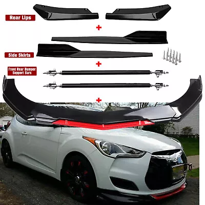 Front Rear Bumper Lip Spoiler Splitter Body Kit Side Skirt For Hyundai Veloster • $59.99