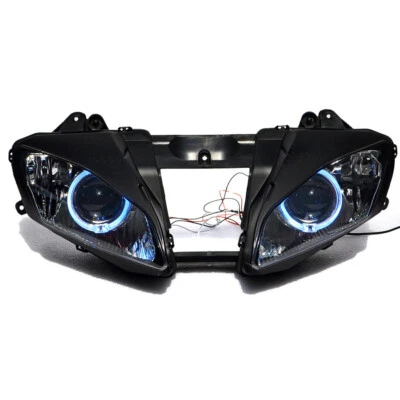 $298.99 • Buy For Yamaha YZF R6 2006-2007 Projector Headlight 6000K HID Ice Blue Halo Custom