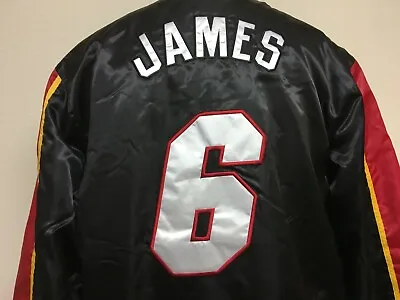 JH Design Lebron James #6 Miami Heat NBA Satin Jacket Size 2XL NWOT Rare  • $249.95