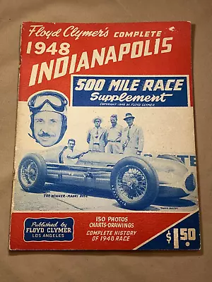 1948 Floyd Clymers Yearbook Indy 500 Indianapolis 500 Mauri Rose Bill Holland • $35