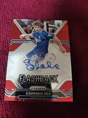 £31.28 • Buy Gianfranco Zola Red Stars SP Flashback Auto Prizm 2021-22 Premier League Chelsea