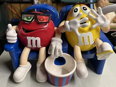 M&M's Candy Dispenser Movie Theater 3D Popcorn Bowl Figurine Vtg Cute Rare Euc • $19.99