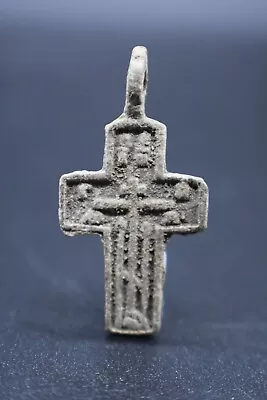 Post Medieval Copper Alloy Crucifix Pendant C. 17th Century AD • £12