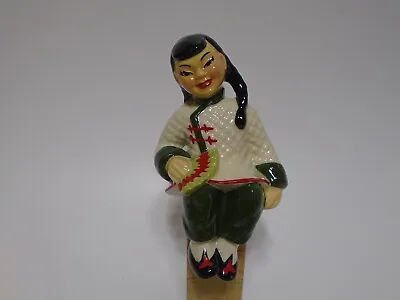 Vintage Ceramic Arts Studio Madison Wisconsin Asian Shelf Sitter Figure • $12