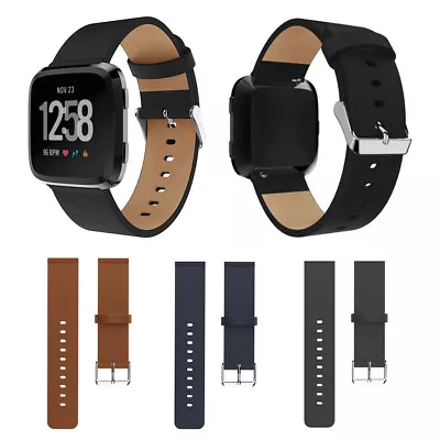 Leather Smart Wrist Watch Band  Strap Bracelet For Fitbit Versa 1 / Versa 2 • $14.99