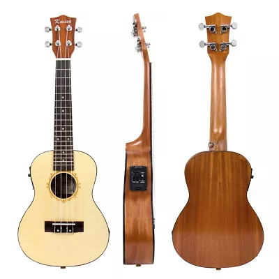 $41 • Buy Electric Ukulele Concert Solid Spruce Ukulele 23 Inch 18 Fret Kmise